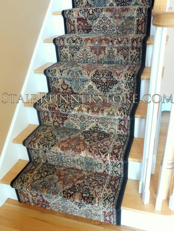 Ancient Garden 57008 Multi 31" straight Stair runner installation