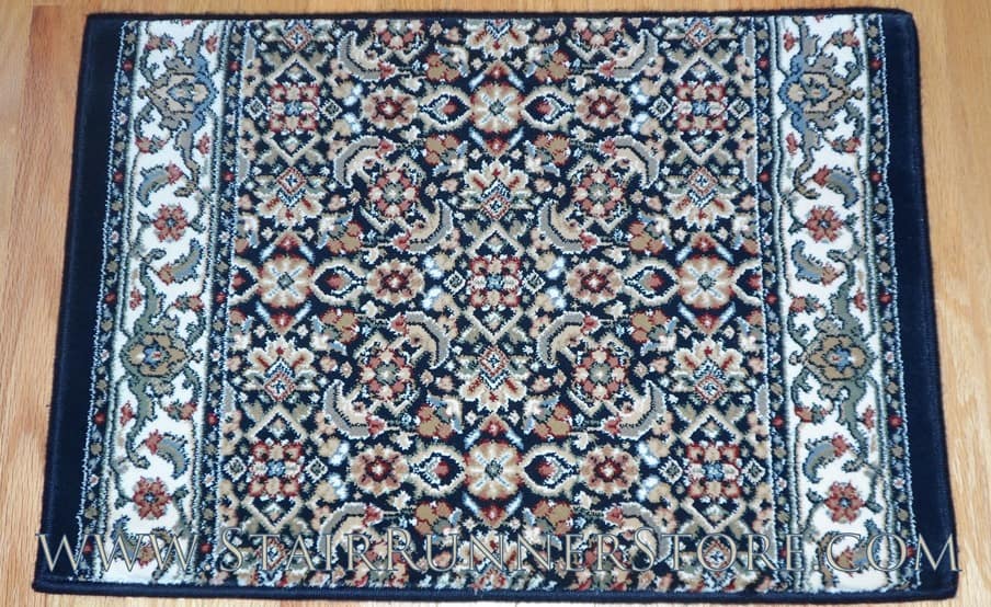 Ancient Garden Stair Runner 57011 Blue 26"