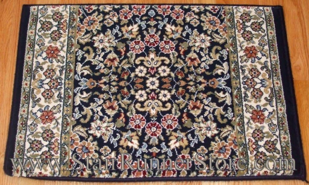 Ancient Garden Stair Runner 57078 Blue 26"
