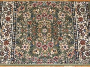 Ancient Garden Stair Runner 57078 Green 31" sample