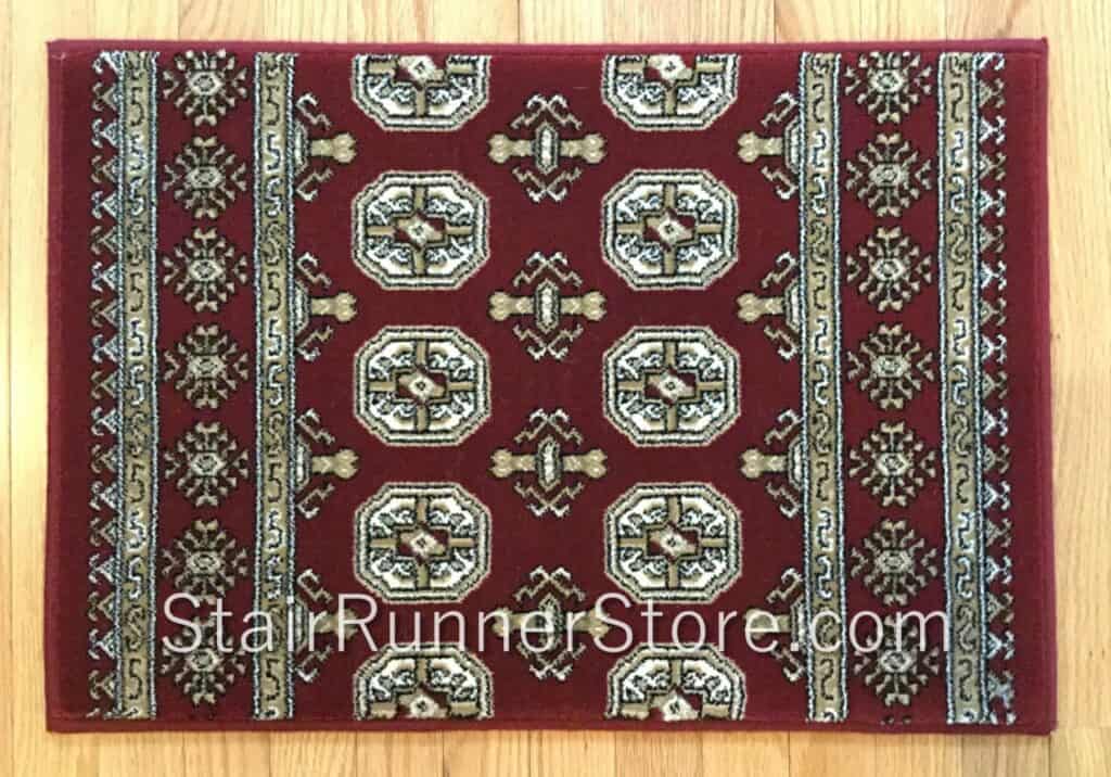 Ancient Garden Stair Runner 57102 Red Beige 26"