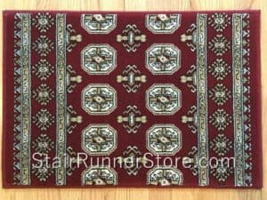 Ancient Garden 57102 Red Beige Stair Runner 31"