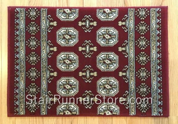 Ancient Garden Stair Runner 57102 Red Beige 31"