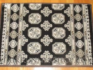 Ancient Garden Stair Runner 57102 Charcoal 26"