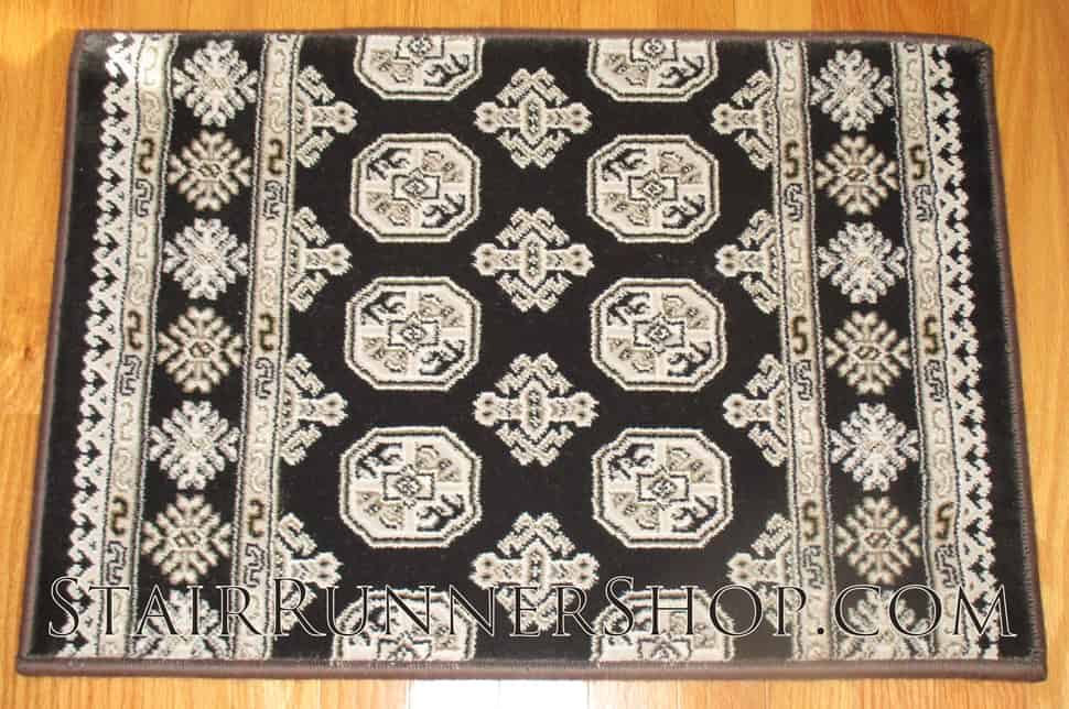 Ancient Garden Stair Runner 57102 Charcoal 26"