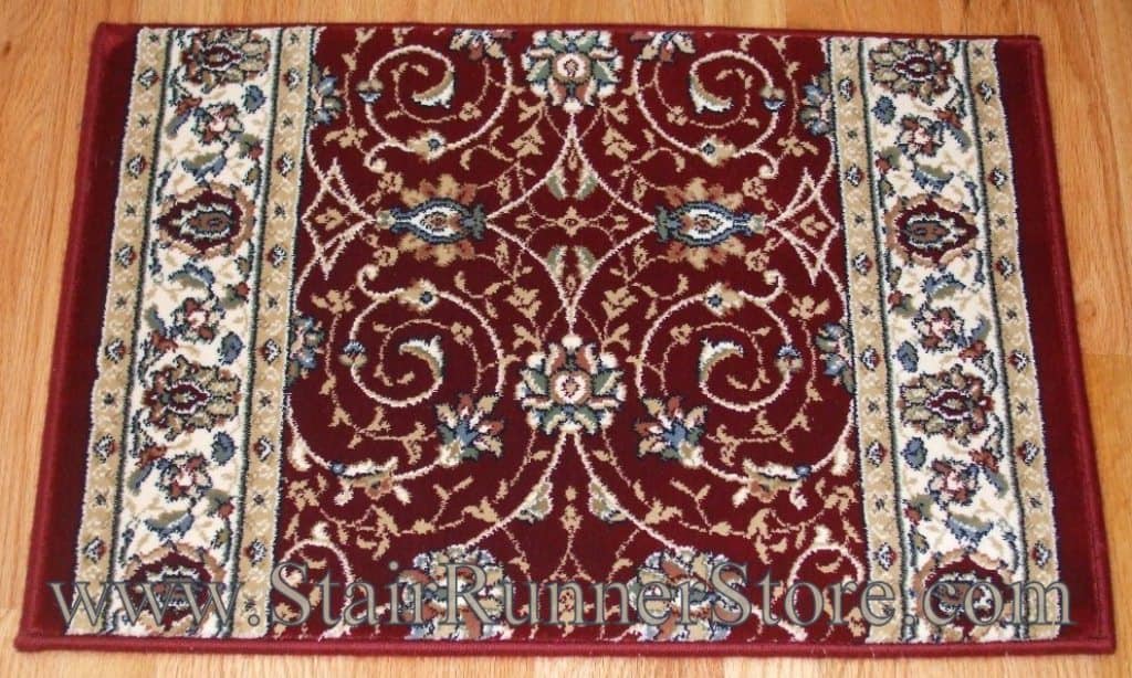 Ancient Garden Stair Runner 57120 Red 31"