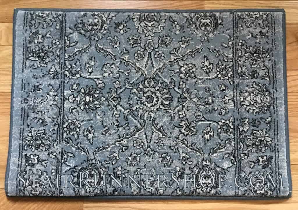 Ancient Garden Stair Runner 57136 SteelBlueCream 31"