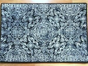 Ancient Garden Stair Runner 57162 SteelBlue 26" sample