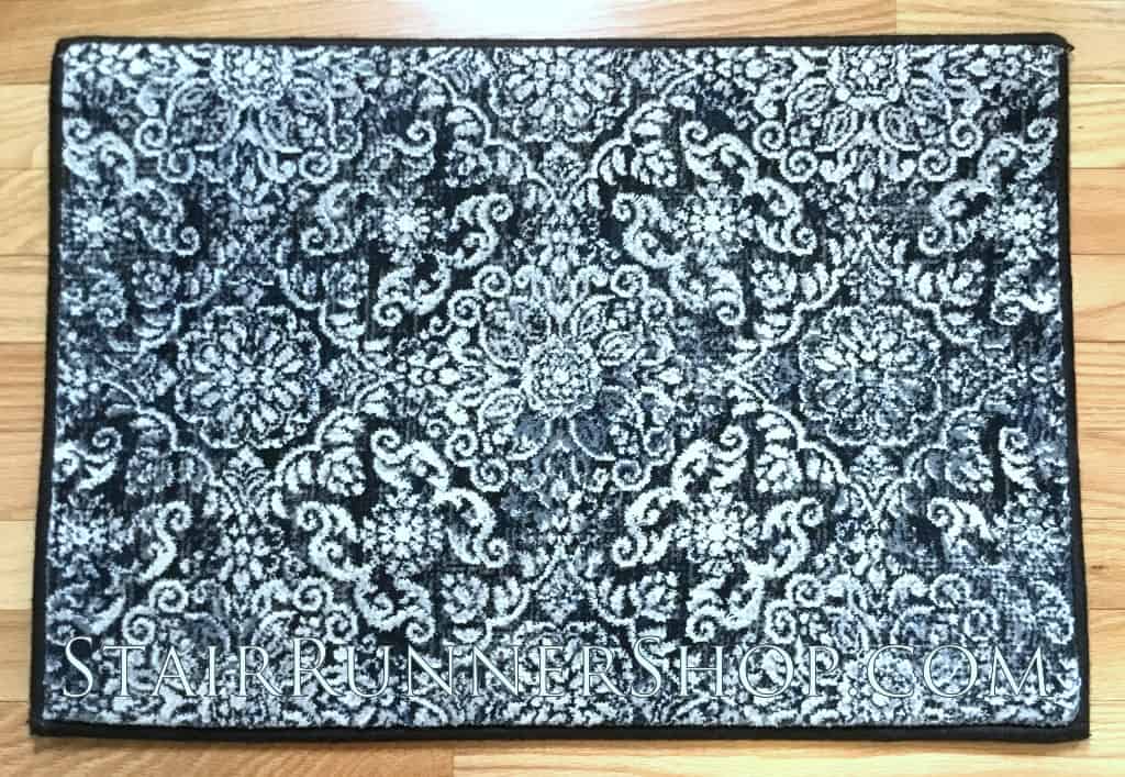 Ancient Garden Stair Runner 57162 SteelBlue 31"
