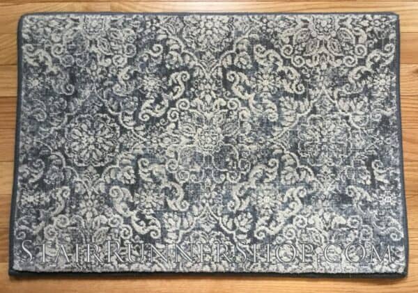 Ancient Garden Stair Runner 57162 Light Blue 26" sample