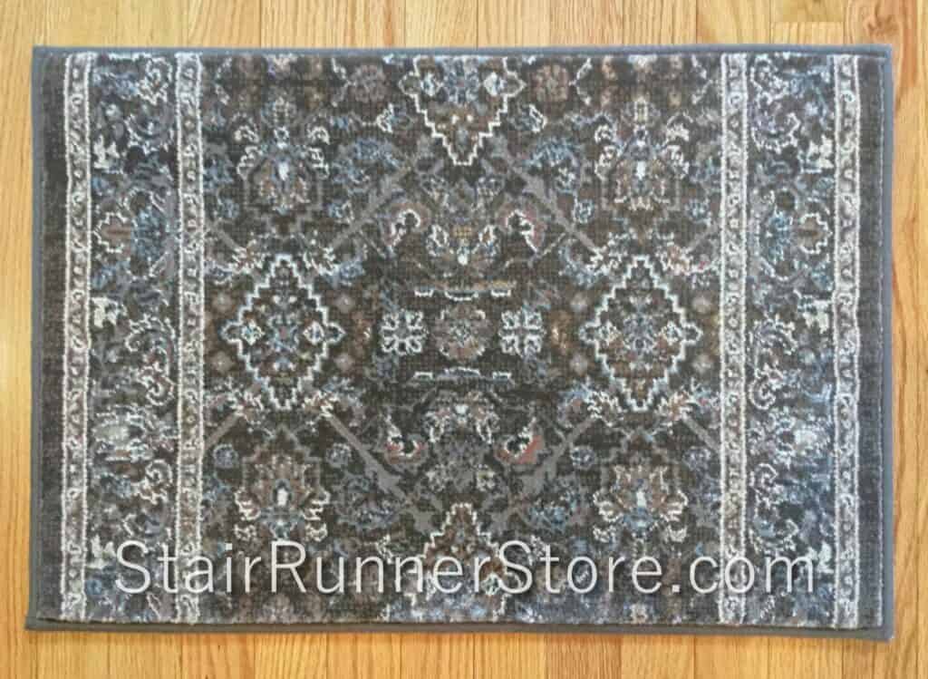 Ancient Garden Stair Runner 57276 Dark Brown Beige 31"