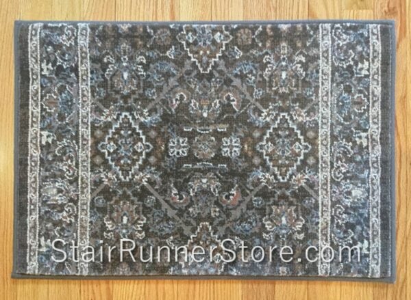 Ancient Garden Stair Runner 57276 Dark Brown Beige 31"