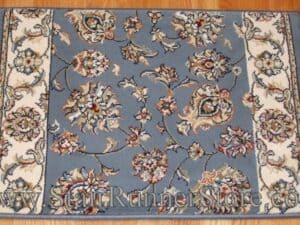 Ancient Garden Stair Runner 57365 Lt. Blue 26"