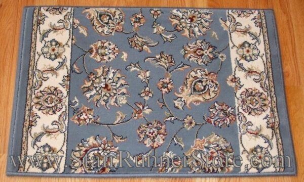 Ancient Garden Stair Runner 57365 Lt. Blue 31"