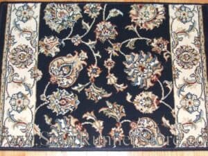 Ancient Garden Stair Runner 57365 Navy Blue 31"