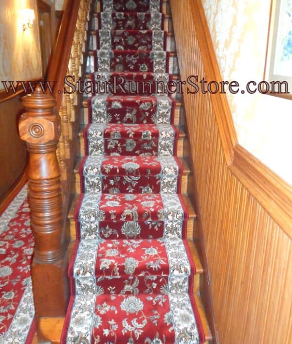 Brilliant Stair Runner 7226 Red 33 inch wide hall and stair runner installation