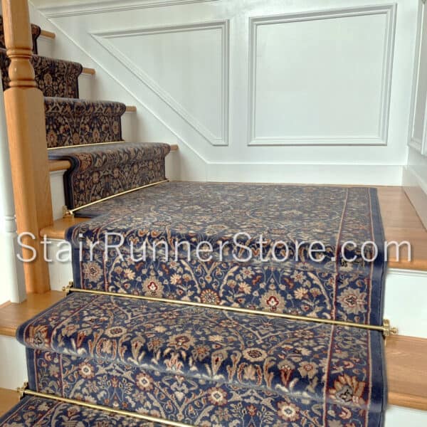 Brilliant Stair Runner 7278-900 Slate Blue custom stair runner installation