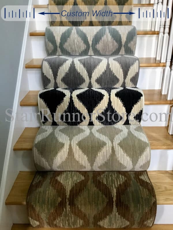 Bukhara Custom Size Stair Runner - Sage Colors