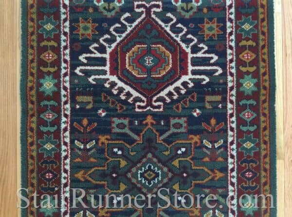 Emir 10624 Navy Stair Runner 27.5 Inch Sample