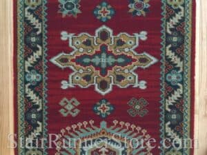 Emir Red 10521 Stair Runner 27.5 Inch Sample