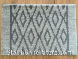 Maxell Diamond Striae Sterling grey Stair Runner 27" wide sample