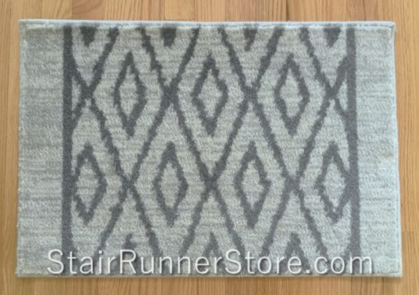 Maxell Diamond Striae Sterling grey Stair Runner 27" wide sample