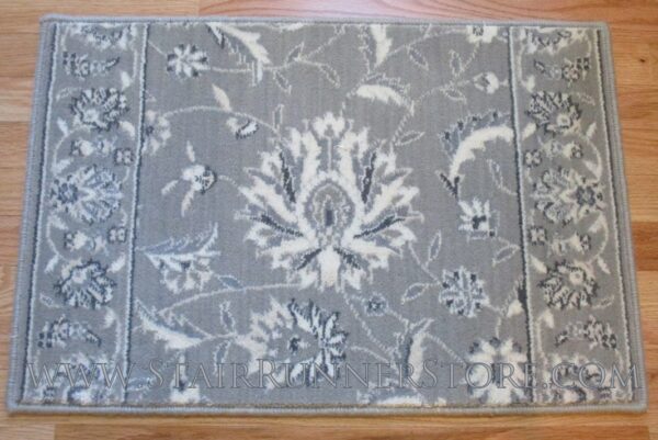 Modern Kashan Stair Runner Quartz 27"