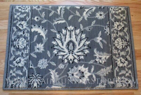 Modern Kashan Stair Runner Storm 27"