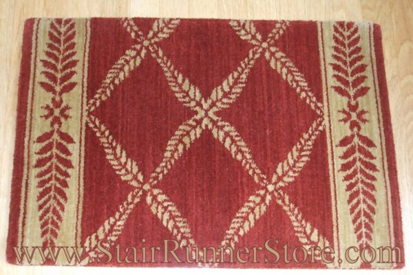 Nourison Chateau Normandy Stair Runner Ruby 27"