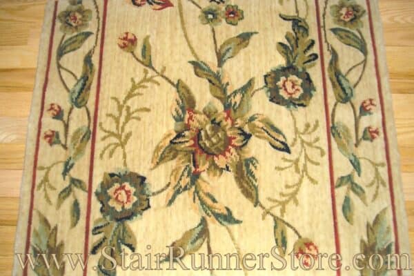 Nourison Grand Flora Stair Runner Beige 30"