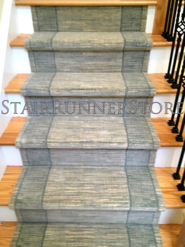Nourison Grand Textures Stair Runner Harbor 36 installed