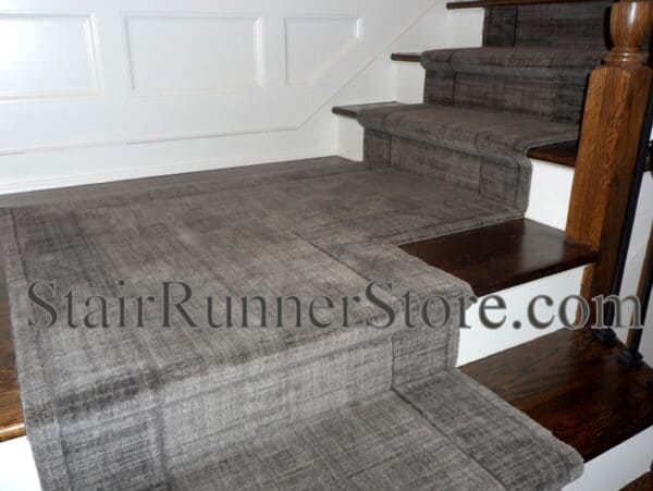 Nourison Grand Textures Steel Stair Runner Custom Landing Installation