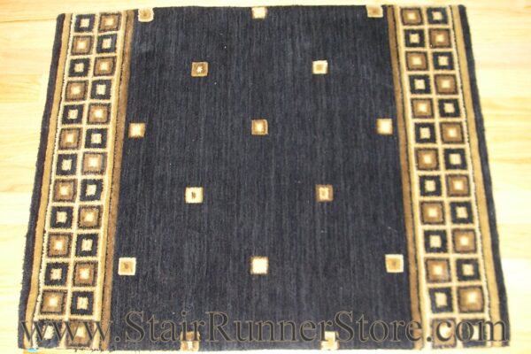 Nourison Squares Stair Runner Midnight 30 inch sample