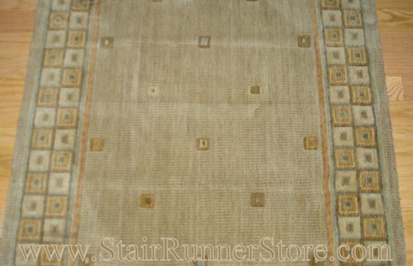 30 inch Nourison Squares Stair Runner Sage sample