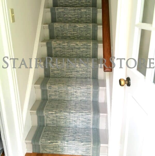 Victoria Wellington Stair Runner Coast Line 27" straight runner installation