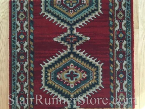 Sultan Red 10706 Stair Runner 22 Inch Sample
