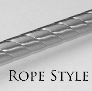 Rope Style Rod/Tube - Decorative Stair Hardware Set