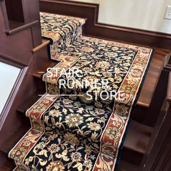 Grand Kashan Midnight Stair Runner Landing 2