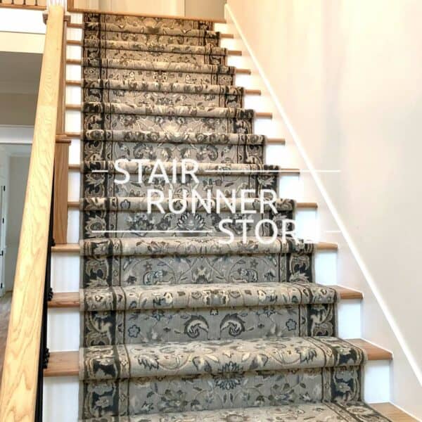 Kashan Elite Mist Stair Runner Installation