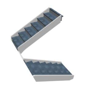 Two Separate "Half Sets" or "Short Sets" of straight stairs
