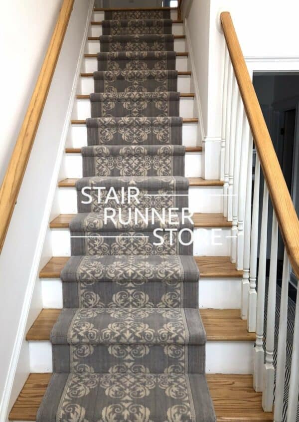 Yorkshire straight stair runner installation.