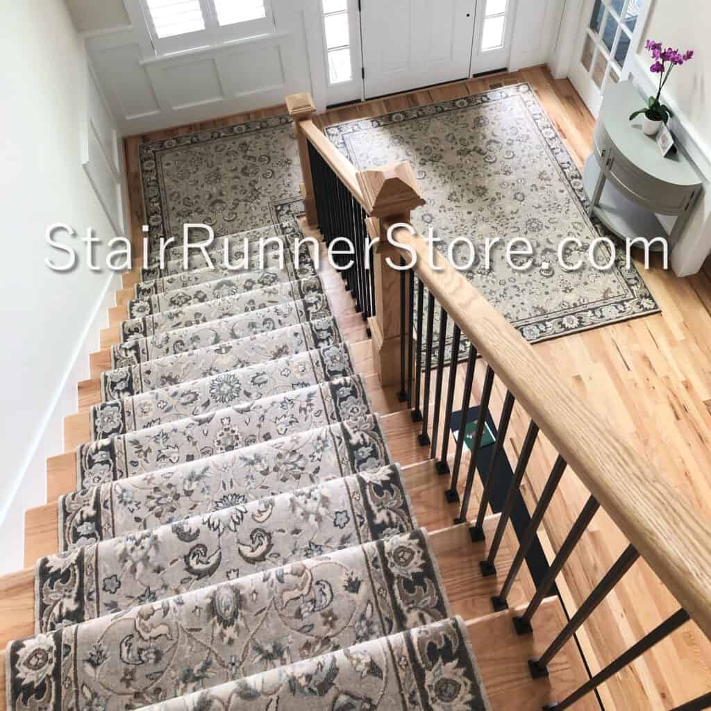 kashan elite mist stair runner custom landing and custom area rug kashan elite mist stair runner custom landing and custom made area rug