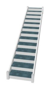 Straight staircase does not change direction.